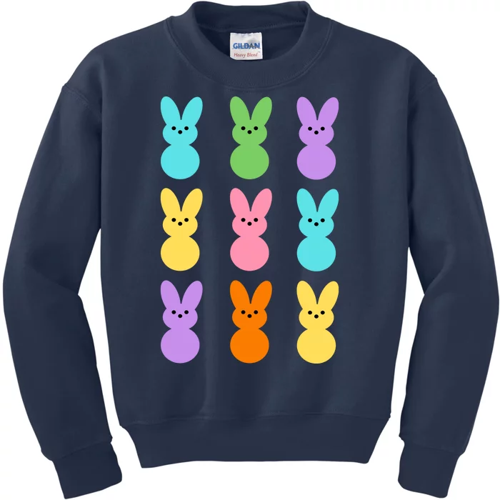 Colorful Easter Bunny Holiday Kids Sweatshirt