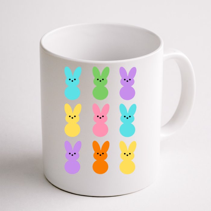 Colorful Easter Bunny Holiday Front & Back Coffee Mug