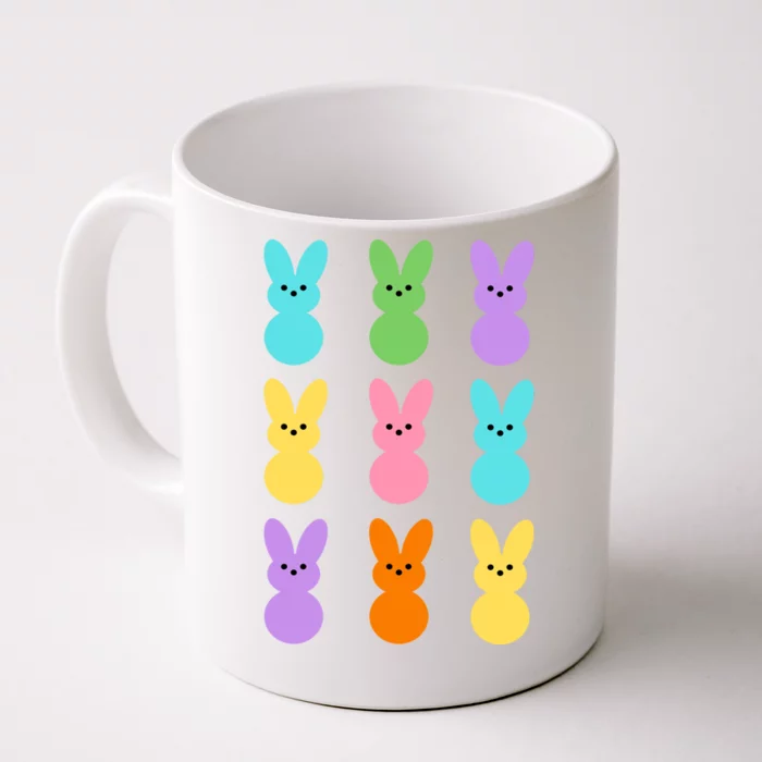 Colorful Easter Bunny Holiday Front & Back Coffee Mug