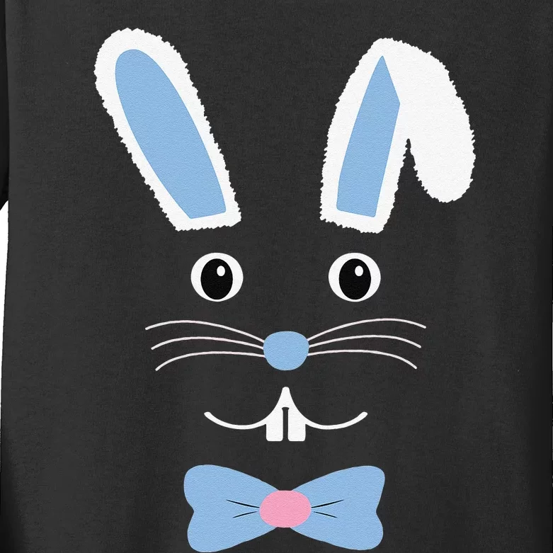 Cute Easter Bunny With Bowtie Kids Long Sleeve Shirt