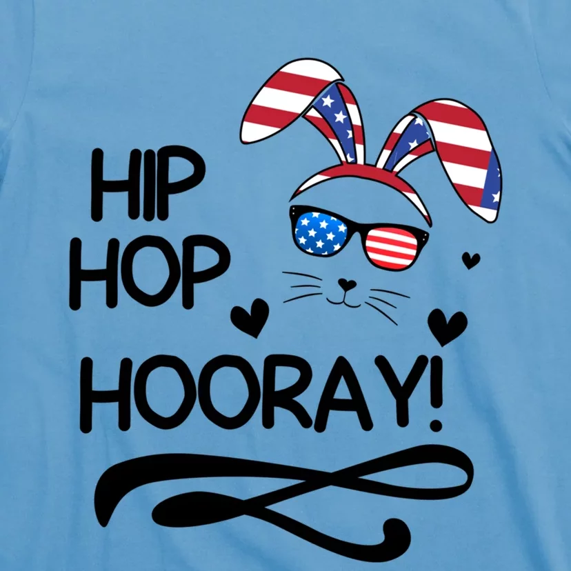 Cute Easter Bunny Love Bunnies And Usa Flag Funny Gift T-Shirt