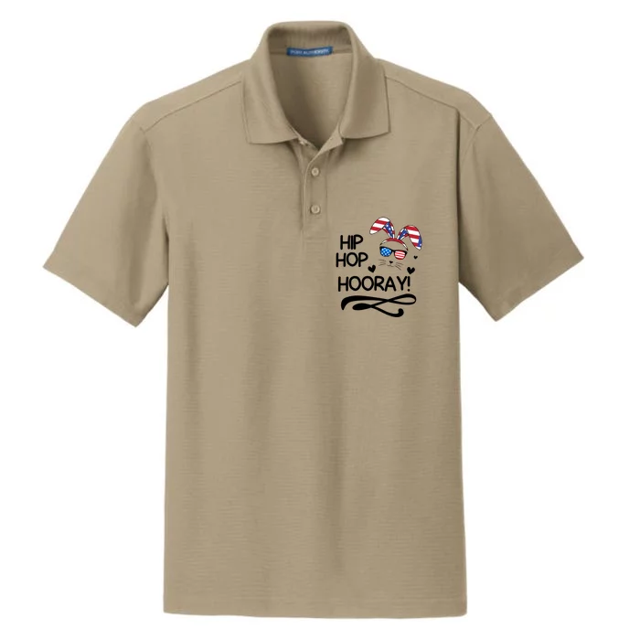 Cute Easter Bunny Love Bunnies And Usa Flag Funny Gift Dry Zone Grid Performance Polo