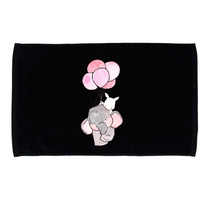 Cute Elephant Balloons Birthday Gift Microfiber Hand Towel