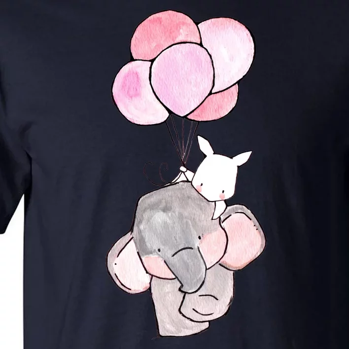 Cute Elephant Balloons Birthday Gift Tall T-Shirt