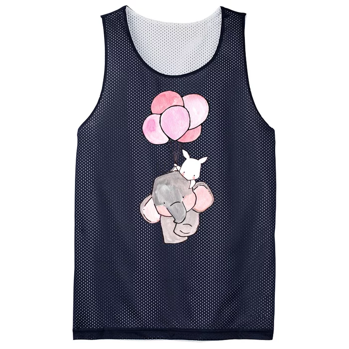 Cute Elephant Balloons Birthday Gift Mesh Reversible Basketball Jersey Tank