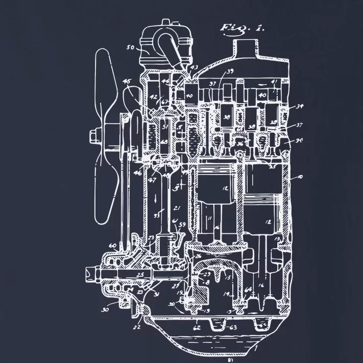 Car Engine Blueprint Car Auto Mechanic Garage Engineer Toddler Long Sleeve Shirt