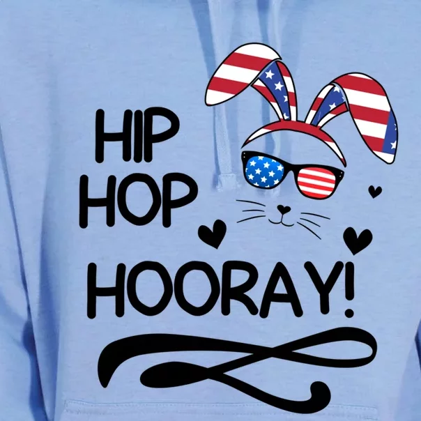 Cute Easter Bunny Love Bunnies And Usa Flag Funny Gift Unisex Surf Hoodie