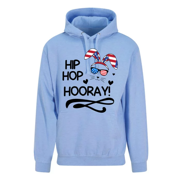 Cute Easter Bunny Love Bunnies And Usa Flag Funny Gift Unisex Surf Hoodie