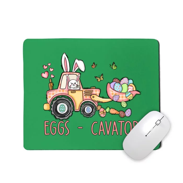 Eggs Cavator Easter Bunny Excavator Cute Toodler Mousepad