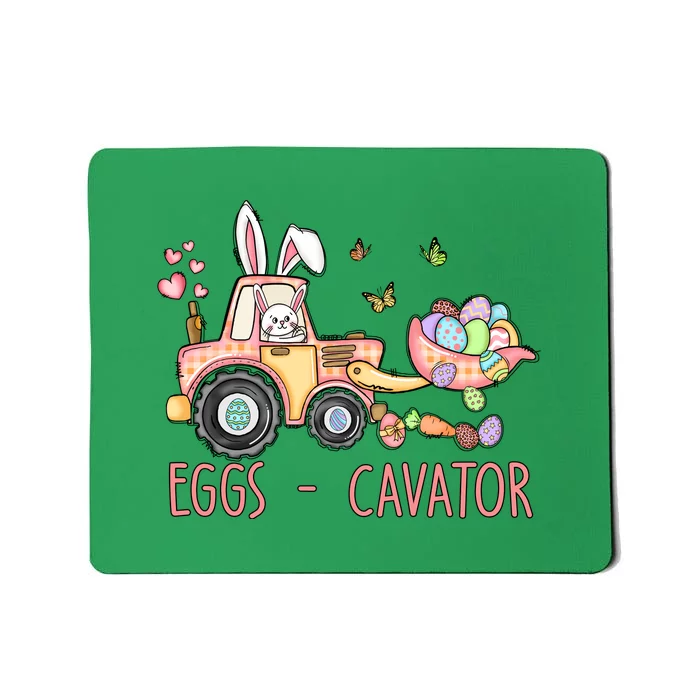 Eggs Cavator Easter Bunny Excavator Cute Toodler Mousepad