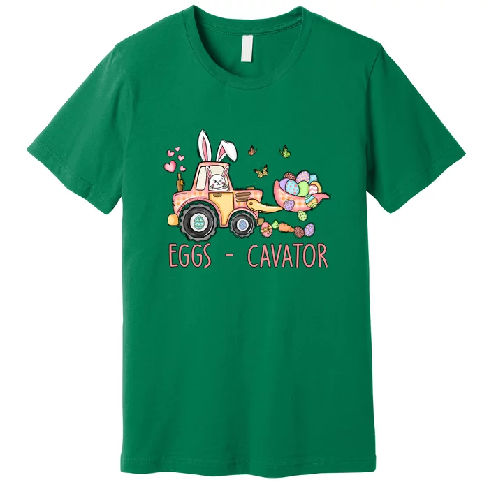 Eggs Cavator Easter Bunny Excavator Cute Toodler Premium T-Shirt