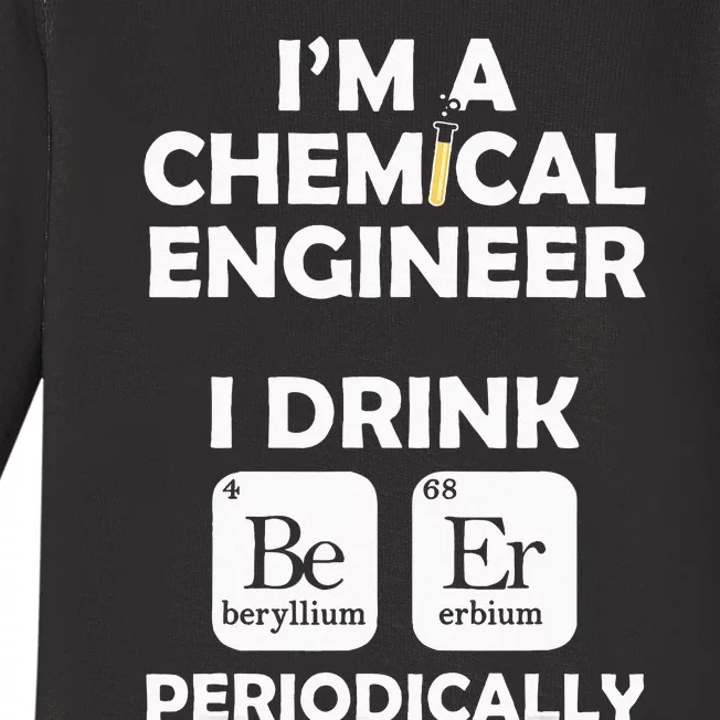 Chemical Engineer Beer Periodically Engineering Gifts Baby Long Sleeve Bodysuit