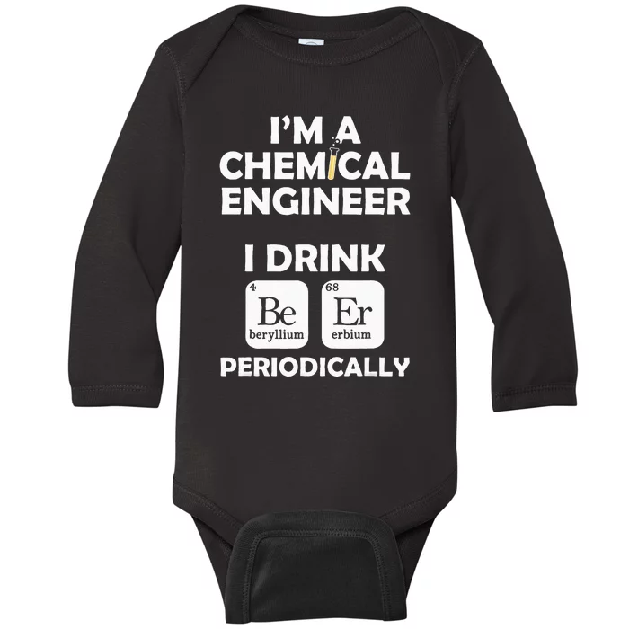 Chemical Engineer Beer Periodically Engineering Gifts Baby Long Sleeve Bodysuit