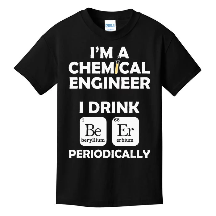 Chemical Engineer Beer Periodically Engineering Gifts Kids T-Shirt