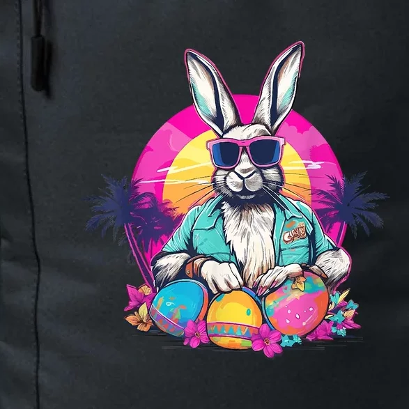 Cute Easter Bunny Retro Miami Look Colourful Eggs Daily Commute Backpack