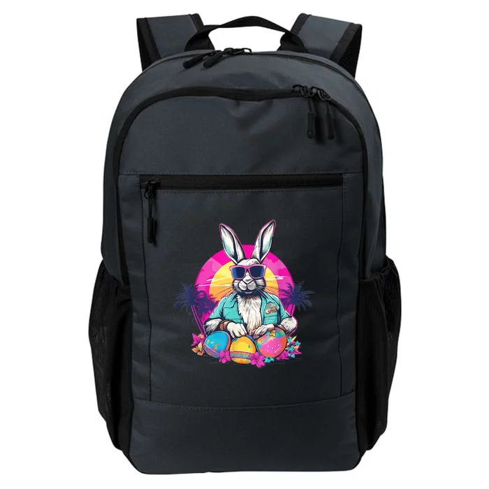 Cute Easter Bunny Retro Miami Look Colourful Eggs Daily Commute Backpack