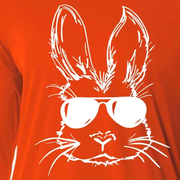 Cool Easter Bunny Sunglass Cooling Performance Long Sleeve Crew