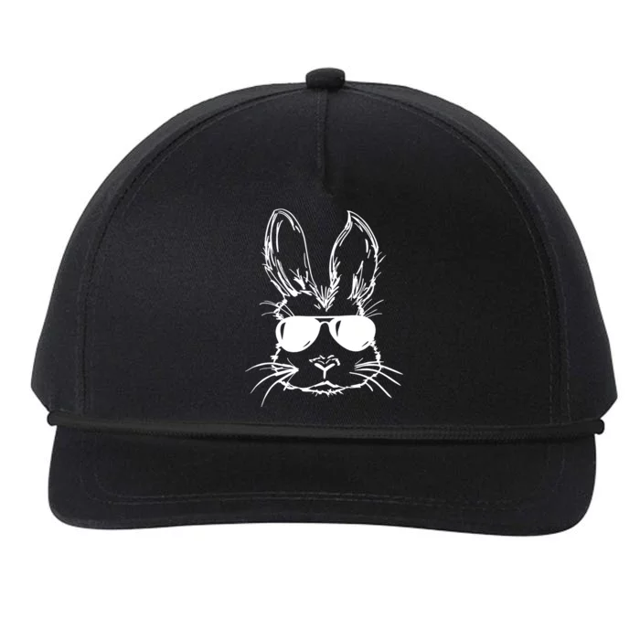 Cool Easter Bunny Sunglass Snapback Five-Panel Rope Hat