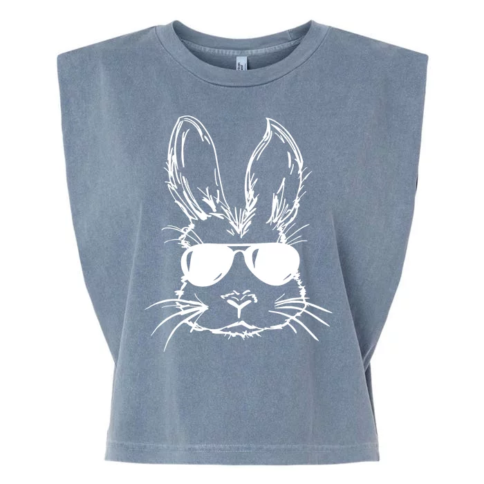 Cool Easter Bunny Sunglass Garment-Dyed Women's Muscle Tee