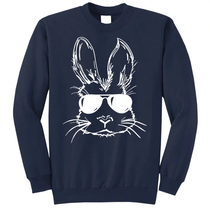 Cool Easter Bunny Sunglass Tall Sweatshirt