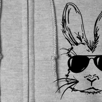 Cool Easter Bunny Sunglass Full Zip Hoodie