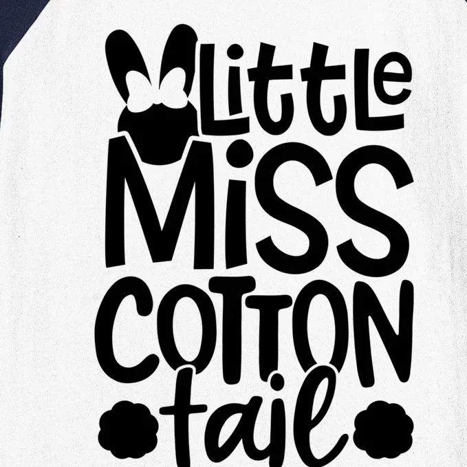 Cute Easter Bunny Miss Cotton Tail Gift Baseball Sleeve Shirt