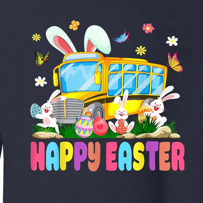 Cute Every Bunny's Favorite School Bus Driver Happy Easter Toddler Sweatshirt