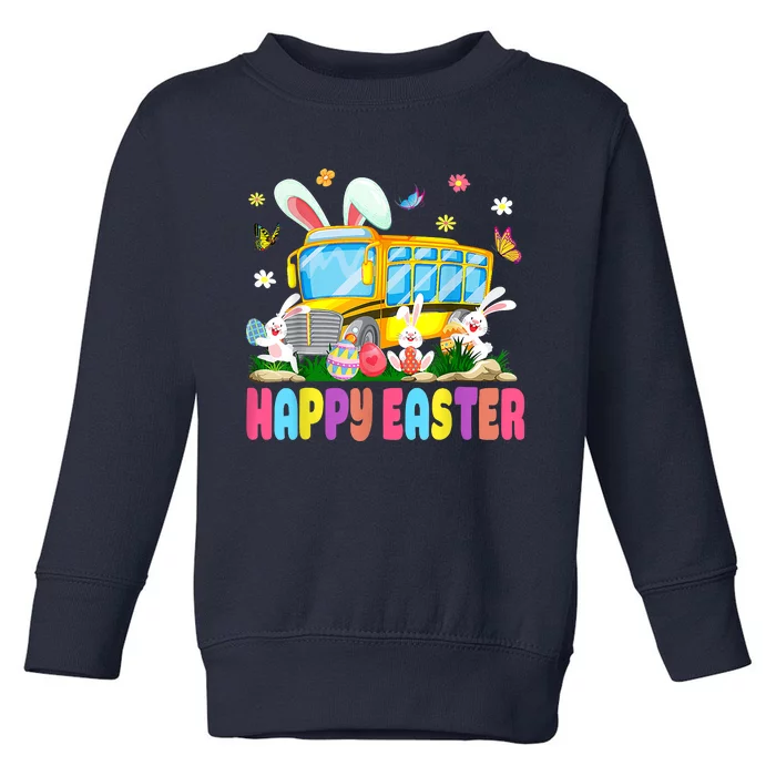 Cute Every Bunny's Favorite School Bus Driver Happy Easter Toddler Sweatshirt