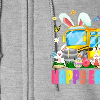 Cute Every Bunny's Favorite School Bus Driver Happy Easter Full Zip Hoodie