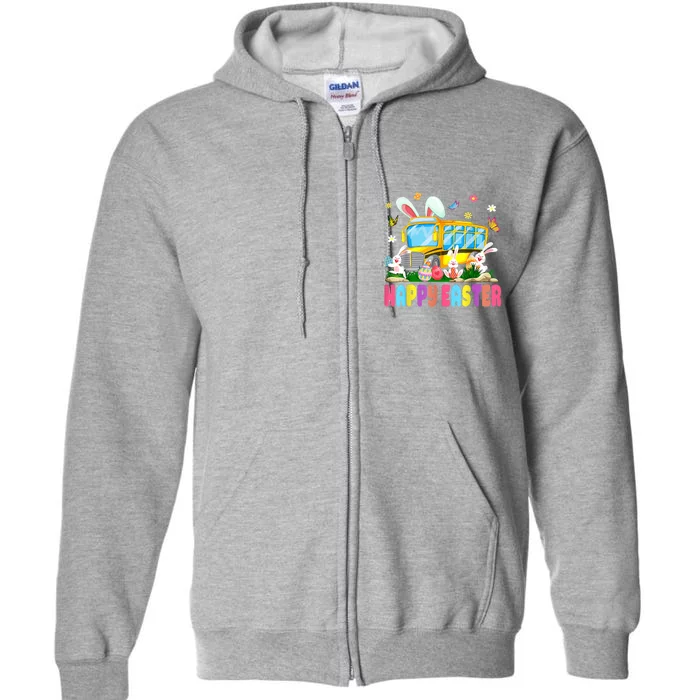 Cute Every Bunny's Favorite School Bus Driver Happy Easter Full Zip Hoodie