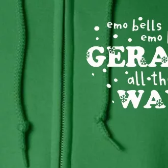 Christmas Emo Bells Emo Bells Gerard All The Way Full Zip Hoodie