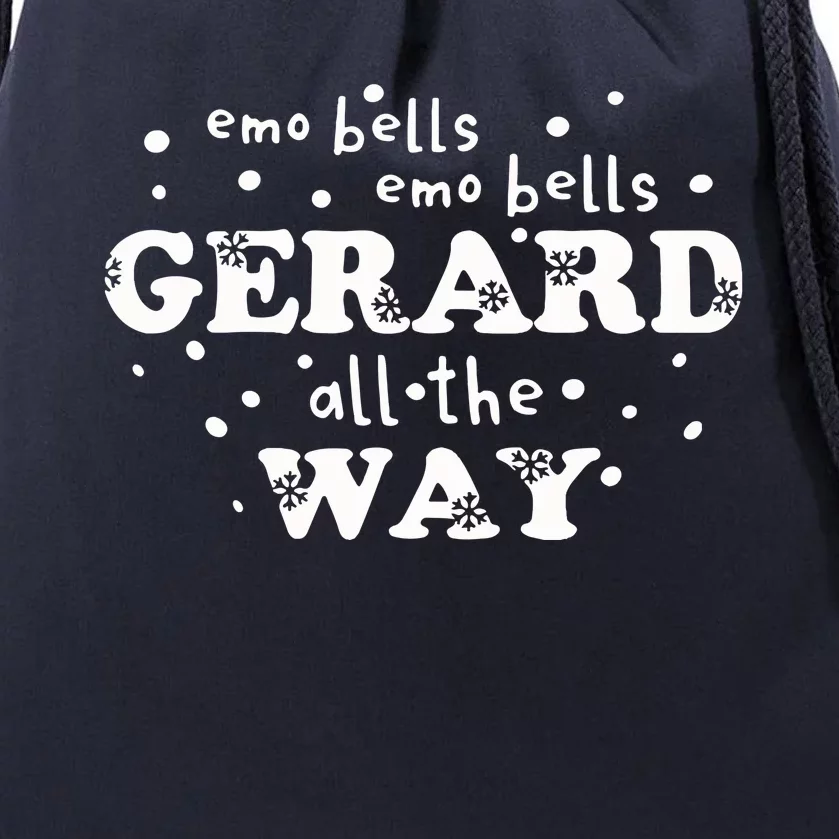 Christmas Emo Bells Emo Bells Gerard All The Way Drawstring Bag