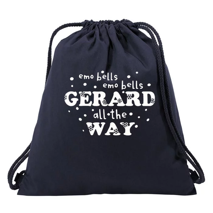 Christmas Emo Bells Emo Bells Gerard All The Way Drawstring Bag