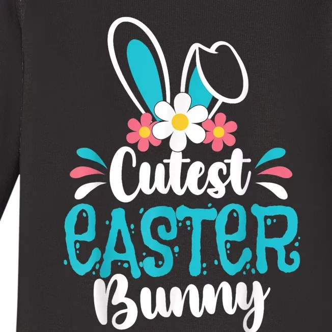 Cutest Easter Bunny Happy Easter Day For Family Matching Baby Long Sleeve Bodysuit