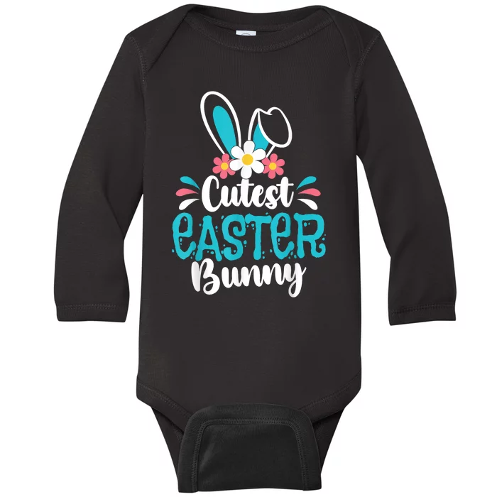 Cutest Easter Bunny Happy Easter Day For Family Matching Baby Long Sleeve Bodysuit