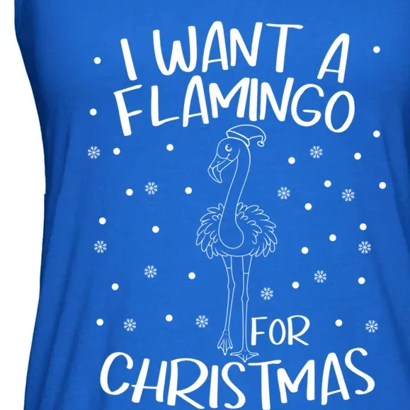 Christmas Exotic Bird Funny Flamazing Flamingo For Christmas Meaningful Gift Ladies Essential Flowy Tank