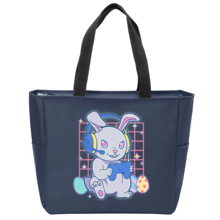 Cute Easter Bunny Rabbit Gamer Zip Tote Bag