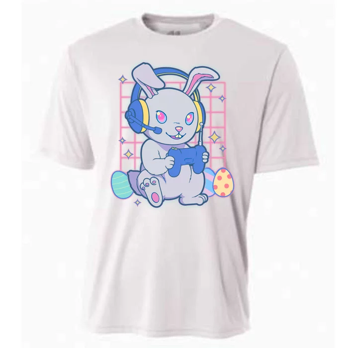 Cute Easter Bunny Rabbit Gamer Cooling Performance Crew T-Shirt