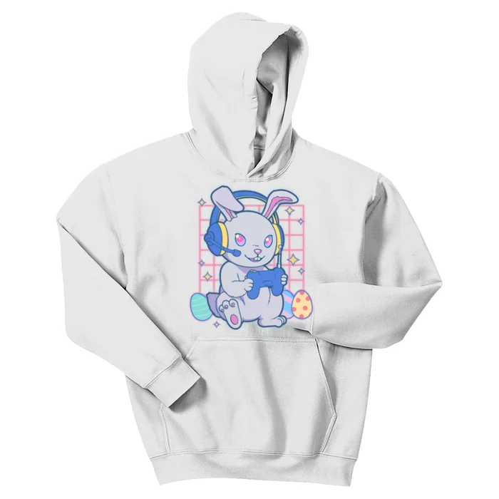 Cute Easter Bunny Rabbit Gamer Kids Hoodie