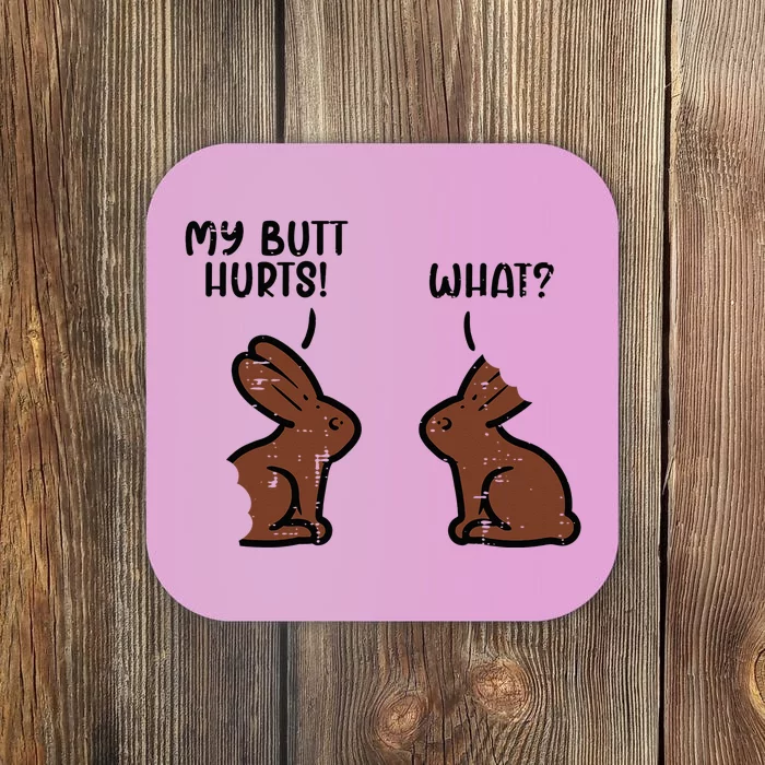 Chocolate Easter Bunnies Funny Rabbit Bunny Coaster