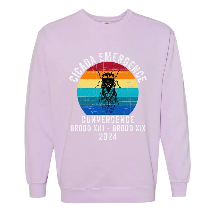 Cicada Emergence Convergence Brood Xiii Brood Xix 2024 Garment-Dyed Sweatshirt