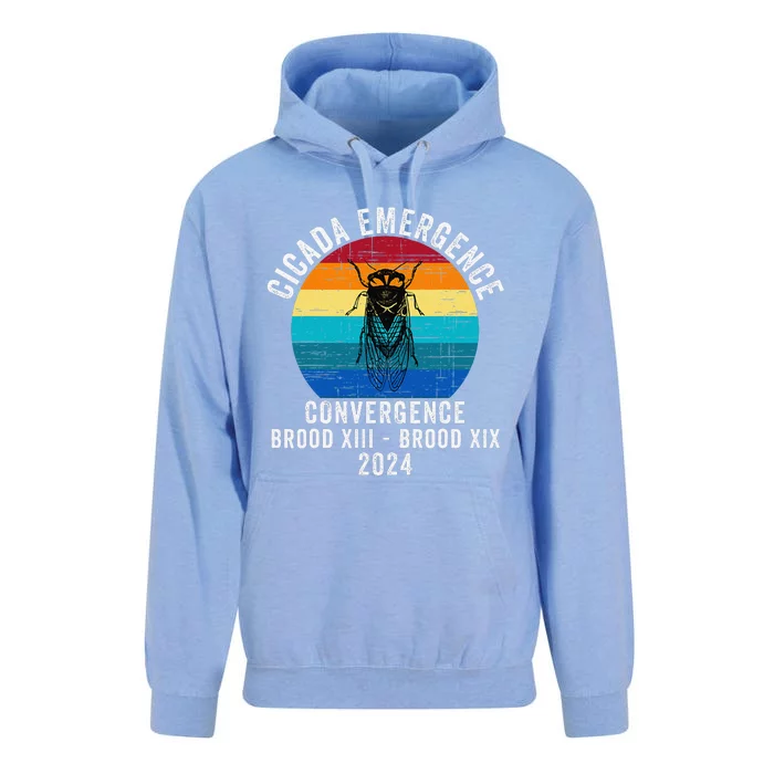 Cicada Emergence Convergence Brood Xiii Brood Xix 2024 Unisex Surf Hoodie