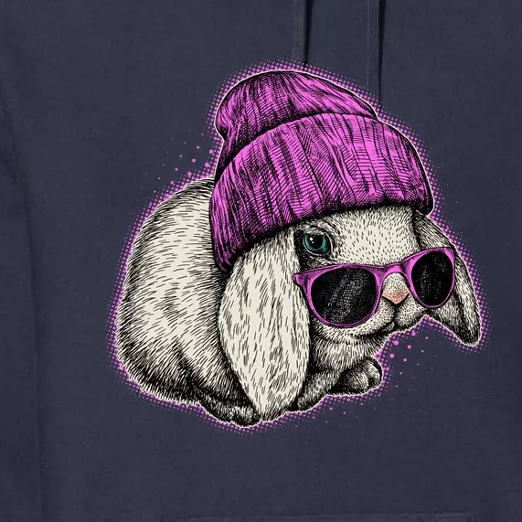 Cute Easter Cool Pink Bunny Rabbit Premium Hoodie