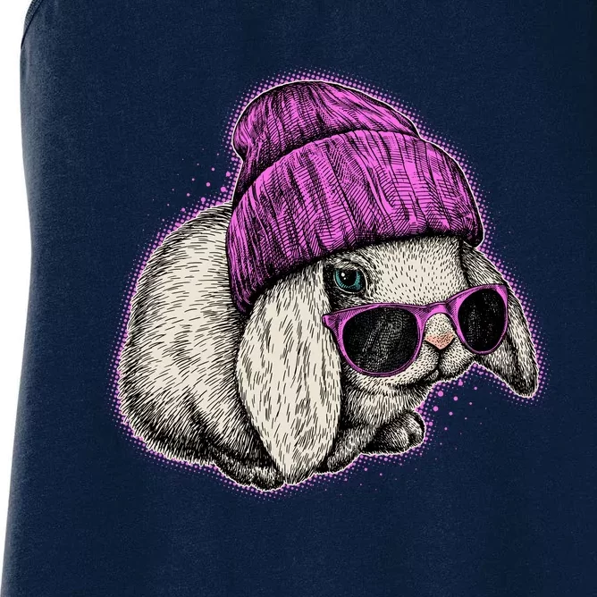 Cute Easter Cool Pink Bunny Rabbit Women's Racerback Tank