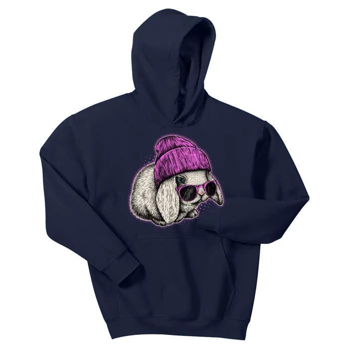 Cute Easter Cool Pink Bunny Rabbit Kids Hoodie