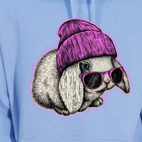 Cute Easter Cool Pink Bunny Rabbit Unisex Surf Hoodie