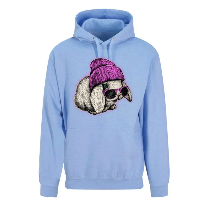 Cute Easter Cool Pink Bunny Rabbit Unisex Surf Hoodie