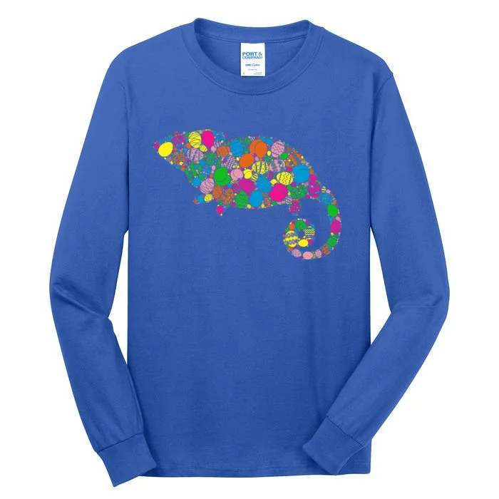 Colorful Egg Chameleon Gift Gift Easter Day Gift Tall Long Sleeve T-Shirt