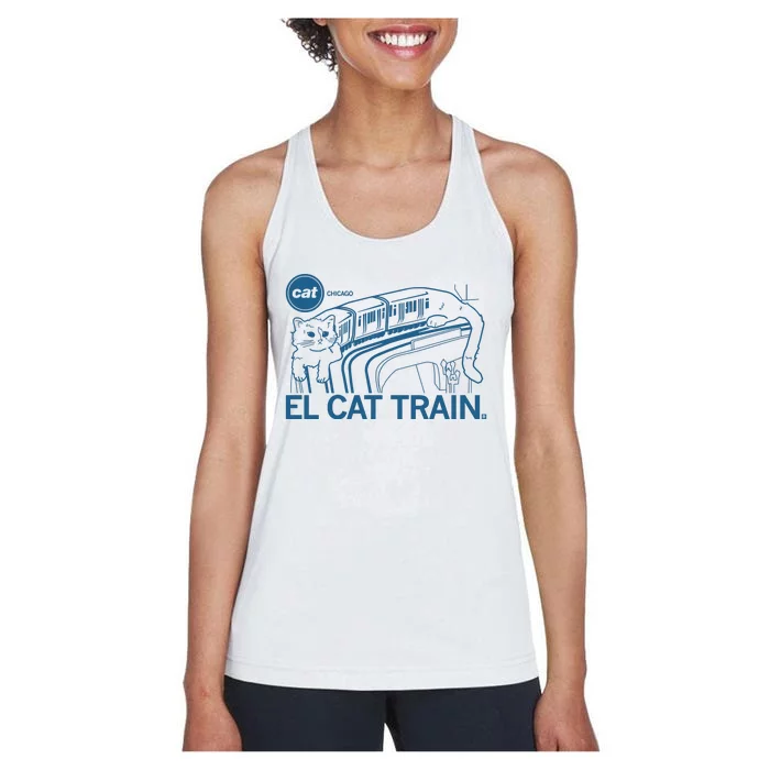 Chicago El Cat Train Women's Racerback Tank