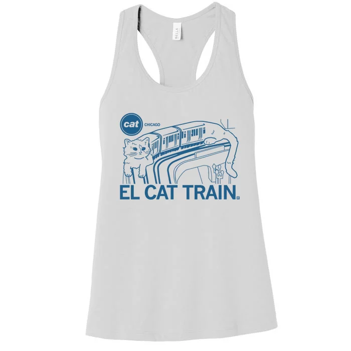 Chicago El Cat Train Women's Racerback Tank